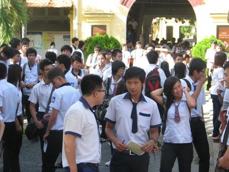 Học sinh thi tốt nghiệp THPT năm 2013. (Ảnh: Huỳnh Hải)
